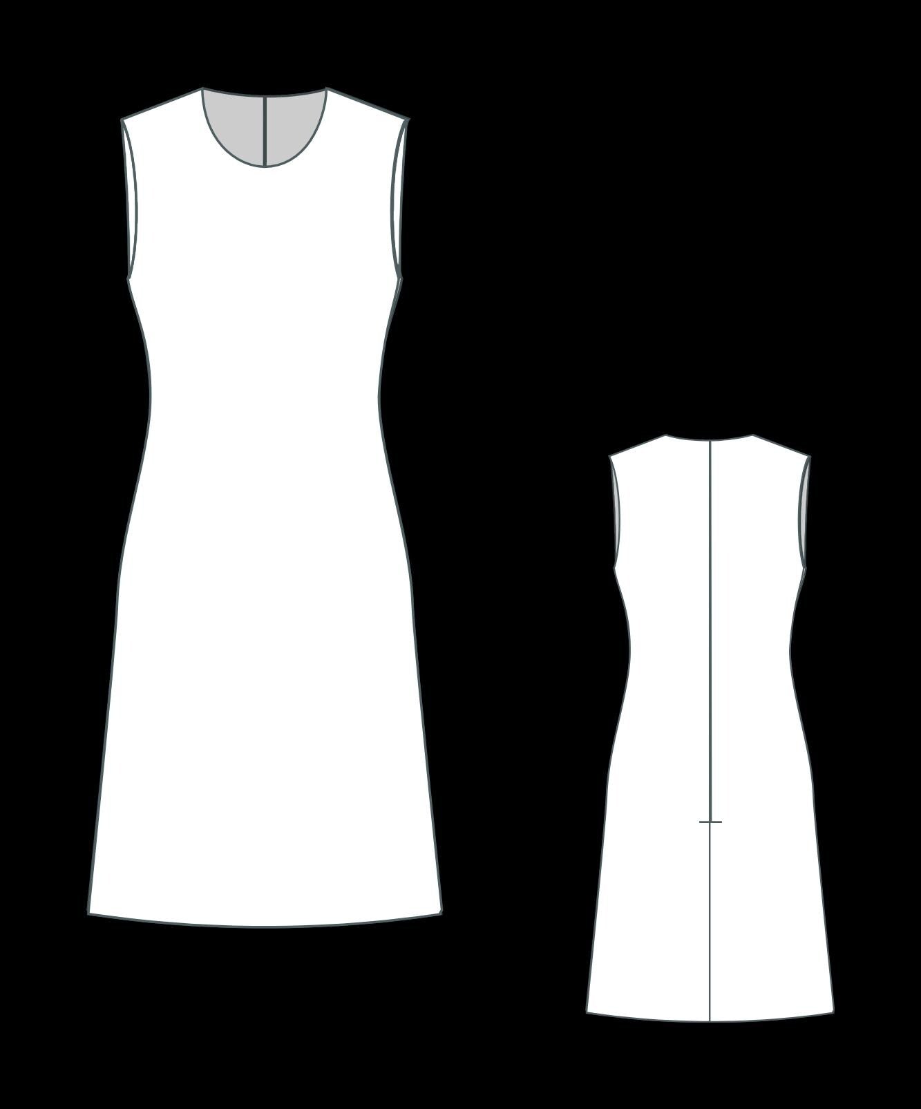 BETRAPATTERN Sleeveless A-Line Dress Sewing Pattern PDF Sizes XS-4XL