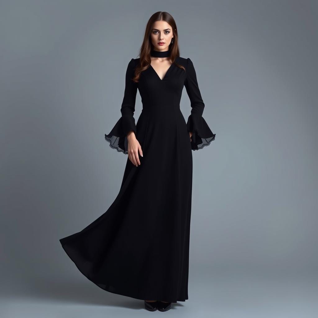 BETRAPATTERN Witch Cosplay Dress Sewing Pattern Gothic Vampire Maxi