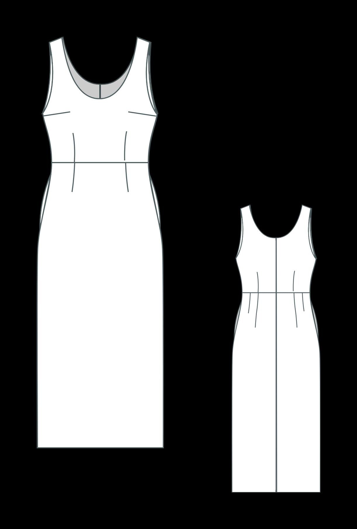 BETRAPATTERN Tank Top Midi Dress Sewing Pattern with Pockets