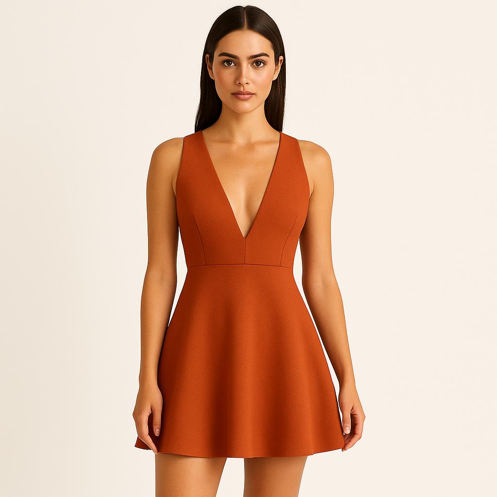 BETRAPATTERN Deep V-Neck Mini Dress Sewing Pattern PDF Sizes 2-30