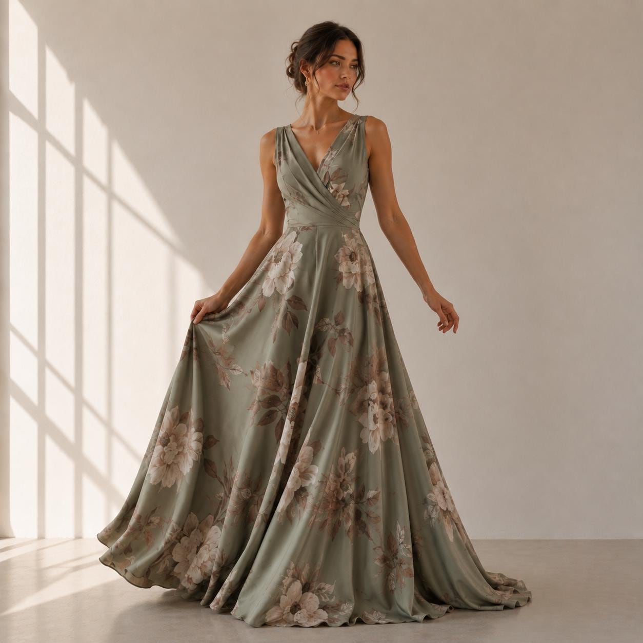 BETRAPATTERN Ruched Surplice Neck Maxi Dress Sewing Pattern Digital Download